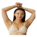 Naturana Seamless Wirefree Bra with Mesh in Light Beige 14A