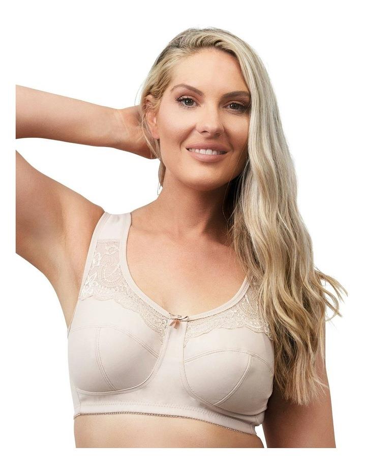 Naturana Padded Wide Strap Wirefree Plus Size Bra in Light Beige 14D