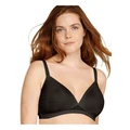 Naturana Houndstooth Pattern Seamless Wirefree Bra in Black 12A