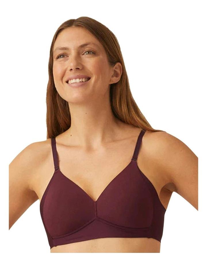 Naturana Side Smoothing Soft Cup Wireless Padded Bra in Burgund Purple 14A