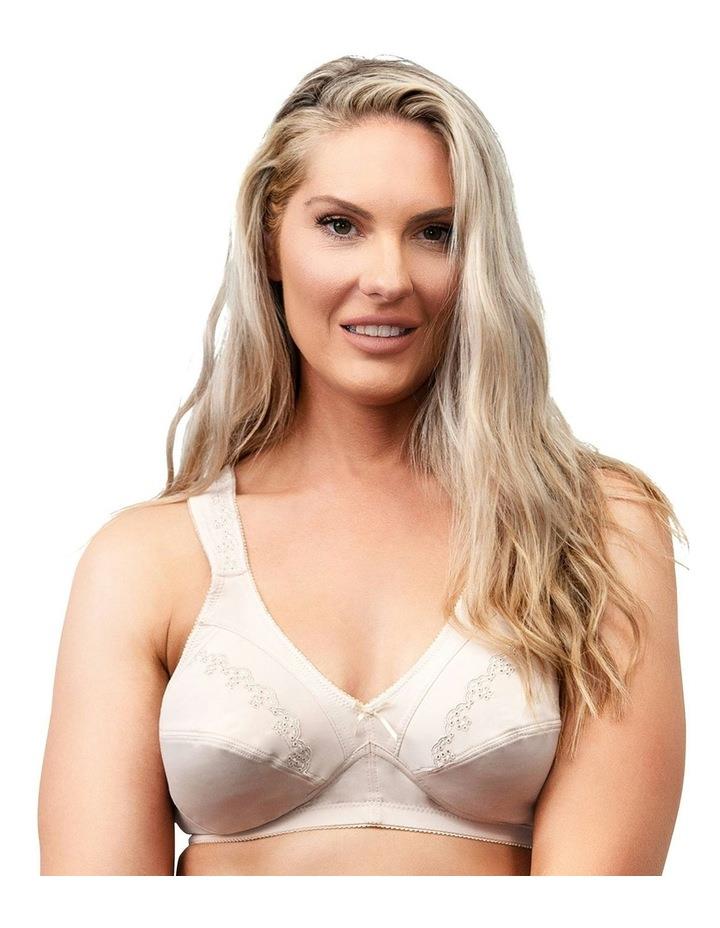 Naturana Comfortable Wide Strap Wirefree Bra Plus Size in Light Beige Natural 14B