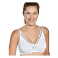 Naturana Moulded Soft Cup Wirefree Bra With Satin Trim in White 14D