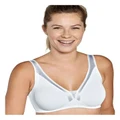 Naturana Moulded Soft Cup Wirefree Bra With Satin Trim in White 18D