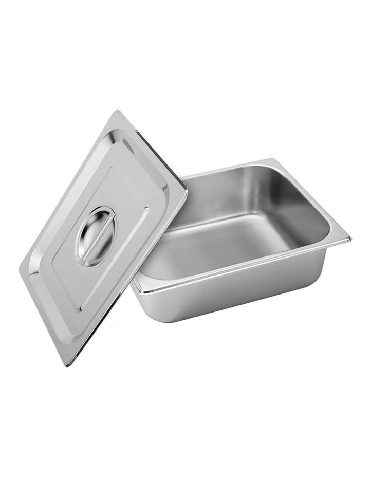 SOGA Gastronorm Pan Full Size Tray With Lid 10cm in Stainless Steel