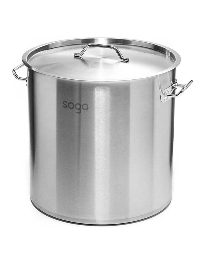 SOGA Top Grade Thick Stainless Steel 21L Stock Pot 18/10 in Silver