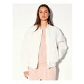 Miss Shop Bomber Jacket in Ivory 6