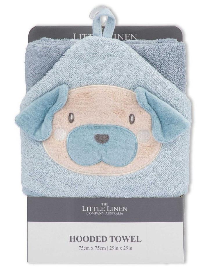 The Little Linen Company Character Barklife Dog Hooded Towel in Blue One Size