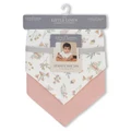 The Little Linen Company Harvest Bunny Jersey Bib 2 Pack in Pink One Size