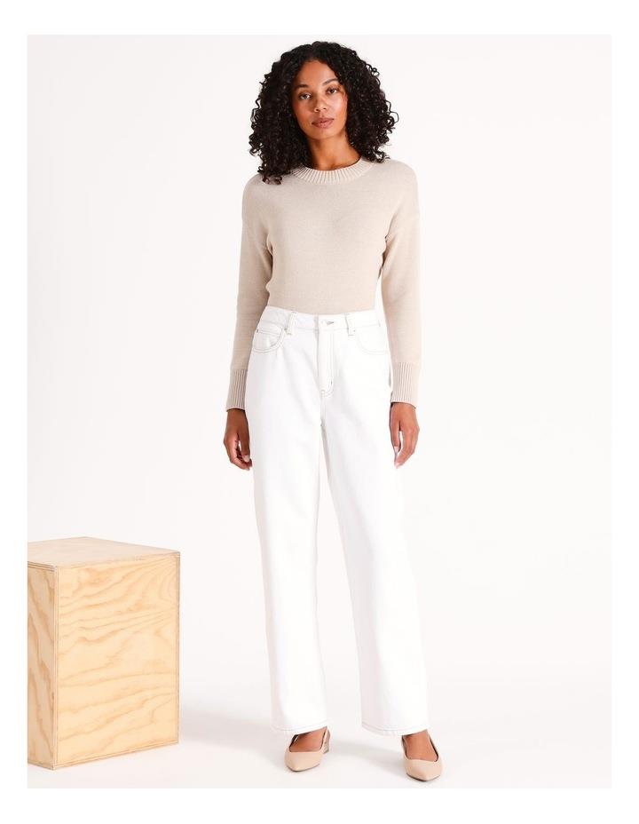 Grab Denim Organic Blend Relaxed Straight Jean in Ivory 30
