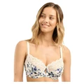 Sans Complexe Ariane Fantaisy Underwire Full Cup Bra with Lace in Ivory Print Floral Natural 14D