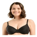 Sans Complexe Unseen Seamless Underwire Full Cup T-shirt Bra in Black-Blush Black 14C