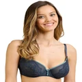 Sans Complexe Lyse Underwire Half Cup Bra with Lace in Blue Night & Goblin Blue 12E