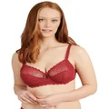 Sans Complexe Oceane Sustainable Underwire Full Cup Lace Bra in Rumba Red 12C