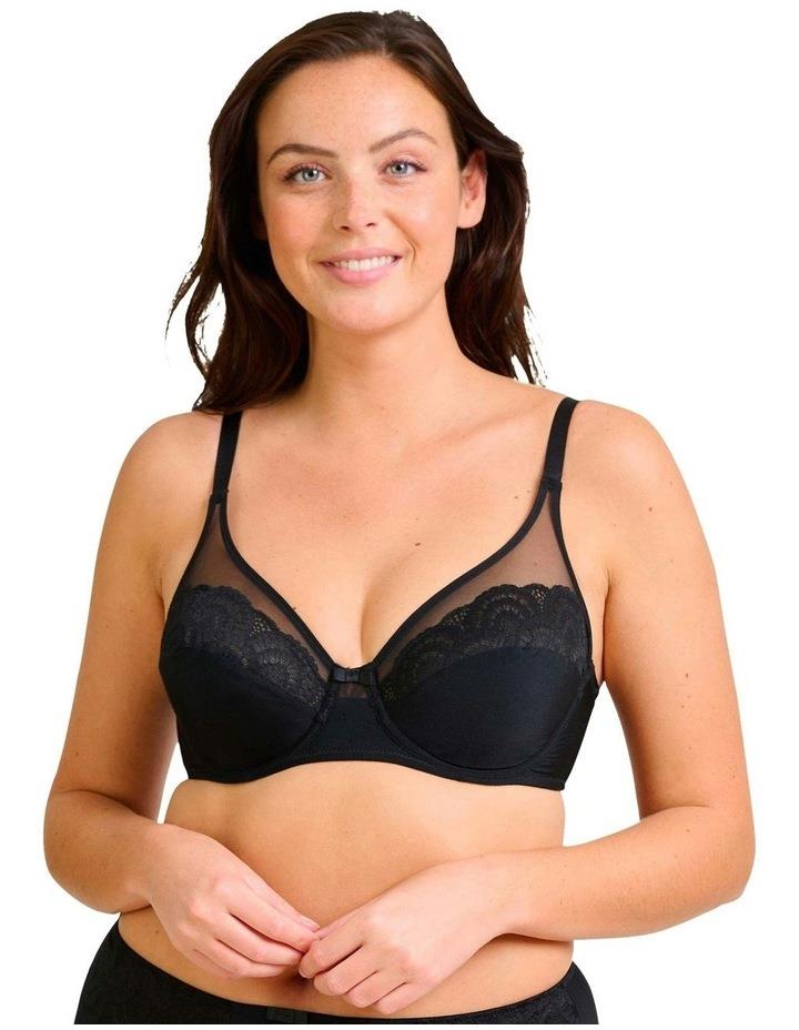 Sans Complexe So Feminine Full Cup Wired Bra with Lace in Black 14C