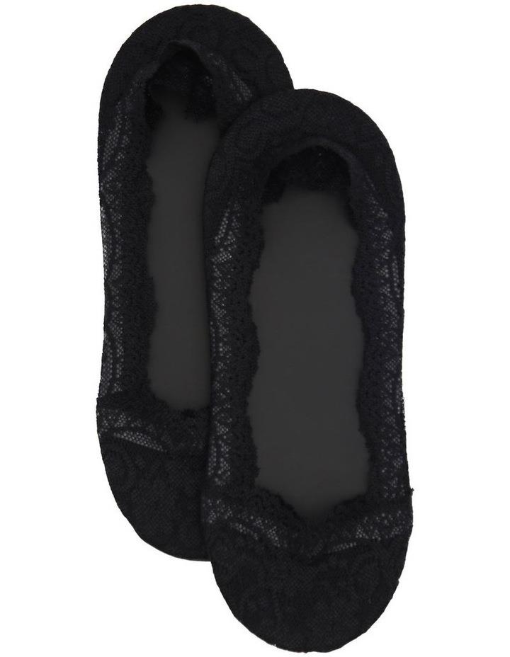 Ambra Lace Footlet in Black One Size