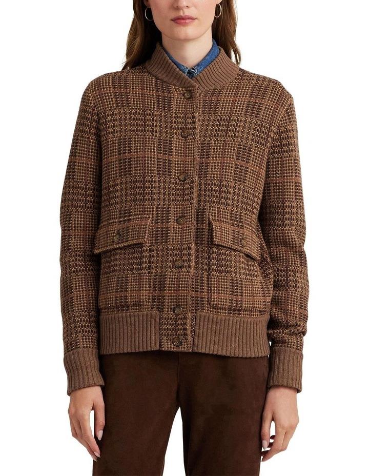 Lauren Ralph Lauren Checked Plaid Wool-Blend Bomber Jacket in Multi Assorted M