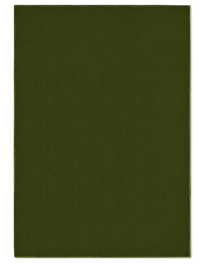Double Rugs Peace Washable Vegan Shearling Area Rug in Olive 60x90 cm