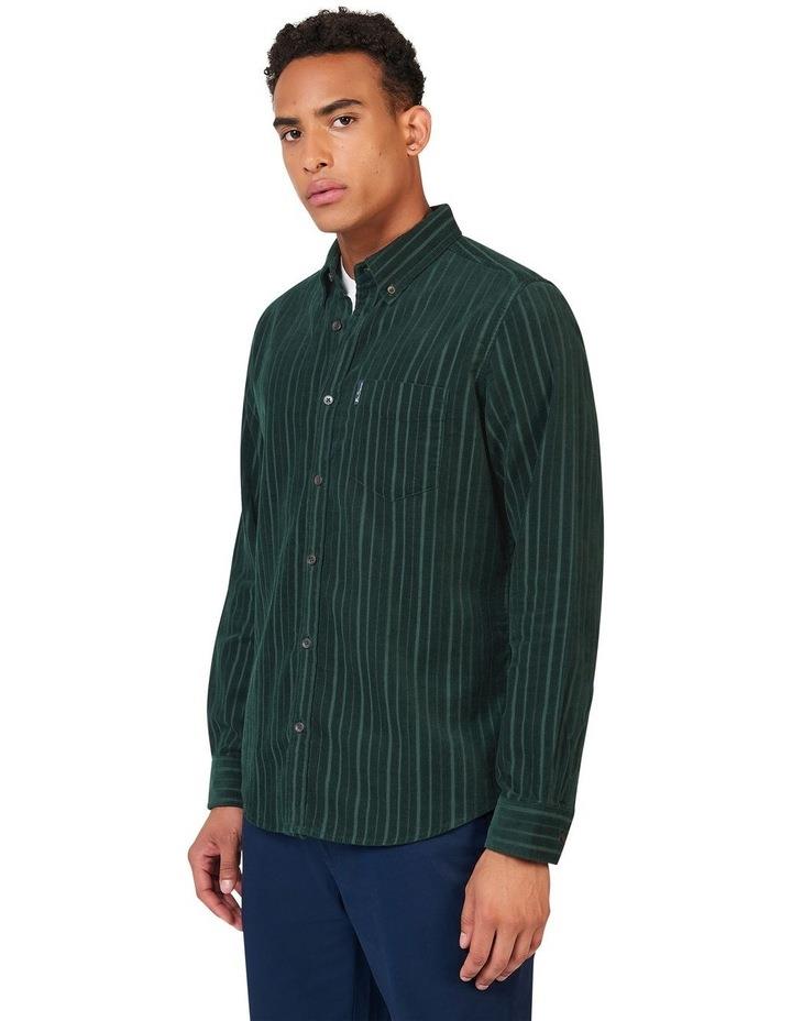 Ben Sherman Cord Long Sleeve Shirt in Green M