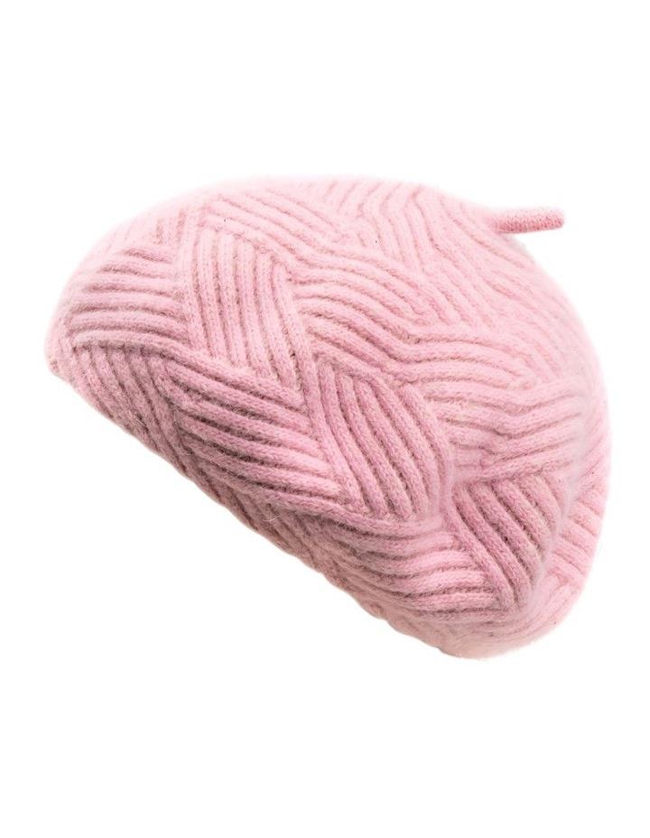 Gregory Ladner Knitted Beret Hat in Blush One Size