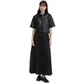 Oxford Lola Nappa Leather Short Sleeve Shirt in Black 12