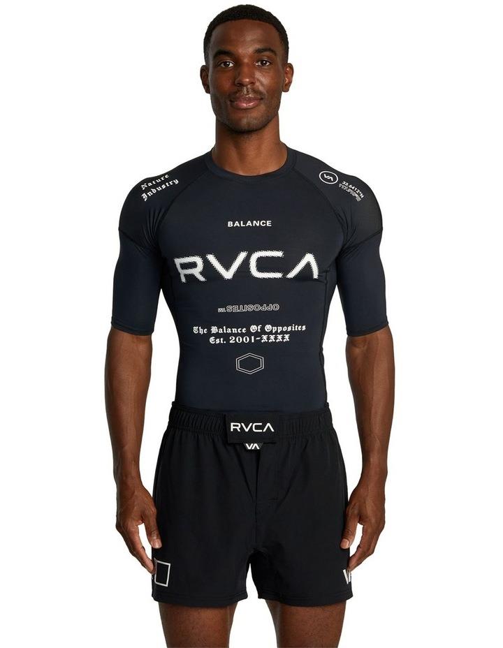 RVCA VA Sport Short Sleeve Rashguard in Black S