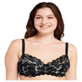 Sans Complexe Arum Gala Wired Full Cup Lace Bra in Black Grey White Black 12C