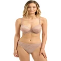 Sans Complexe Arum Prima Underwire Unlined Scalloped Lace Bra in Beige Taupe Natural 14D