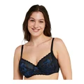 Sans Complexe Capucine Wired Two-Tone Lace Bra in Black/Blue Black 14D