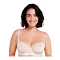 Sans Complexe Arum Gloss Wired Half Cup Longline Bra with Lace in Powder Ivory 14D