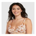 Sans Complexe Zoe Triangle Cup Wired Plunge Bra in Pure Floral Print Two Tone 12D