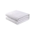 Goldair Cotton Quilted Electric Queen Blanket in White Queen Bed