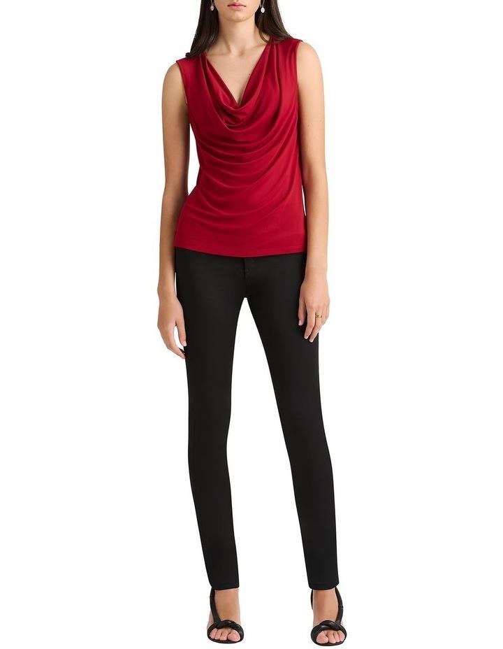 David Lawrence Lupita Jersey Top in Cherry S