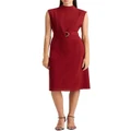 David Lawrence Catrine Belted Dress in Cherry 12