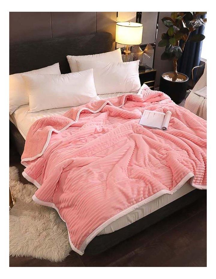 SOGA Thick Throw Blanket X2 in Pink