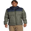 Quiksilver Cold Days Puffer Jacket in Grape Leaf Brown S
