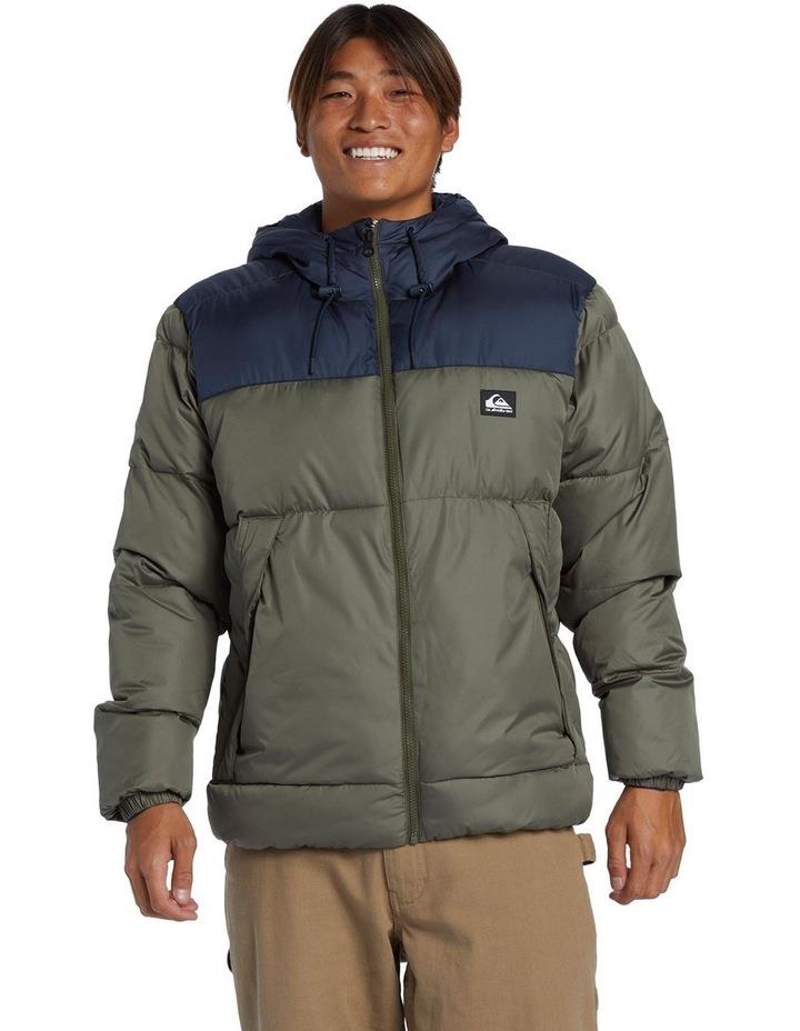 Quiksilver Cold Days Puffer Jacket in Grape Leaf Brown L