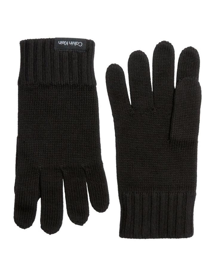 Calvin Klein Classic Cotton Rib Gloves in Black One Size