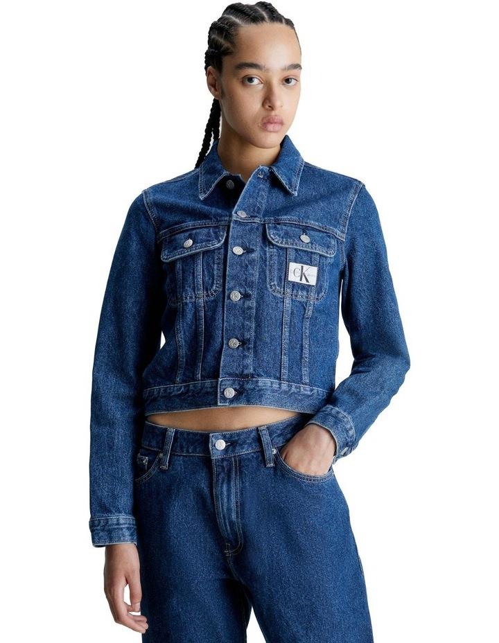 Calvin Klein Jeans Cropped 90S Jacket inn Denim Medium Mid Blues L