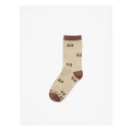 Country Road Organically Grown Cotton Blend Dog Socks in Oatmeal Marle Oatl Marle 6-8