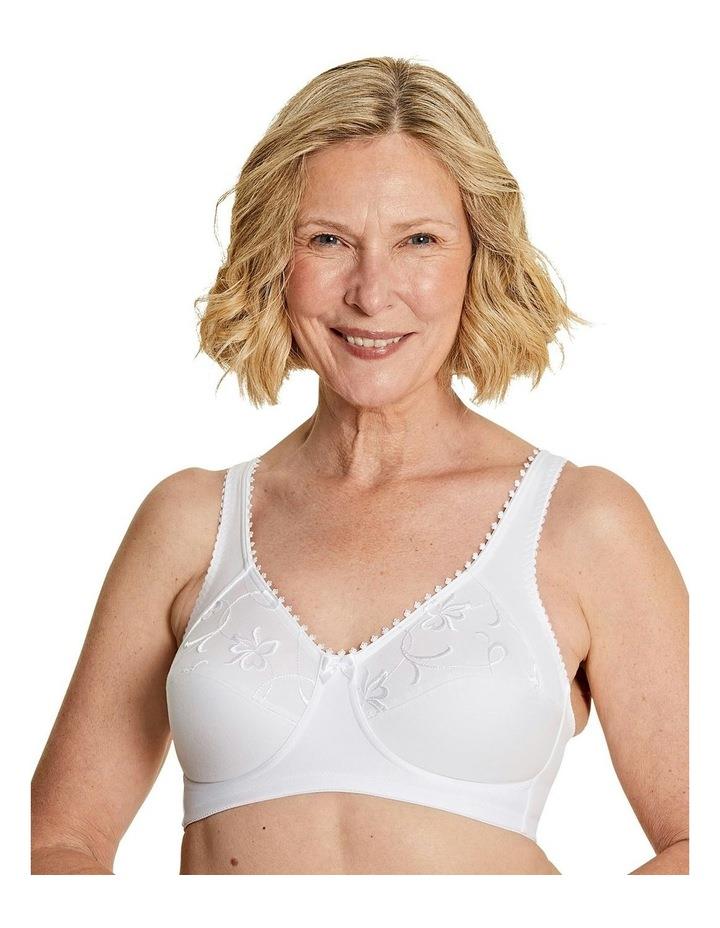 Royce Lingerie Grace Wirefree Cotton Full Cup Support Bra in White 18F
