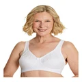 Royce Lingerie Grace Wirefree Cotton Full Cup Support Bra in White 20F