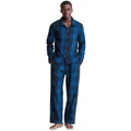 Calvin Klein Pure Flannel Sleep Pant in Gradient Check Black Blue L