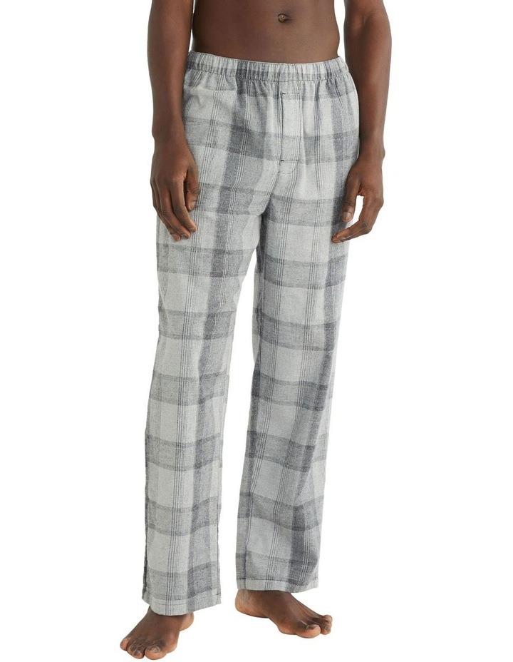 Calvin Klein Pure Flannel Sleep Pant in Gradient Check Grey M