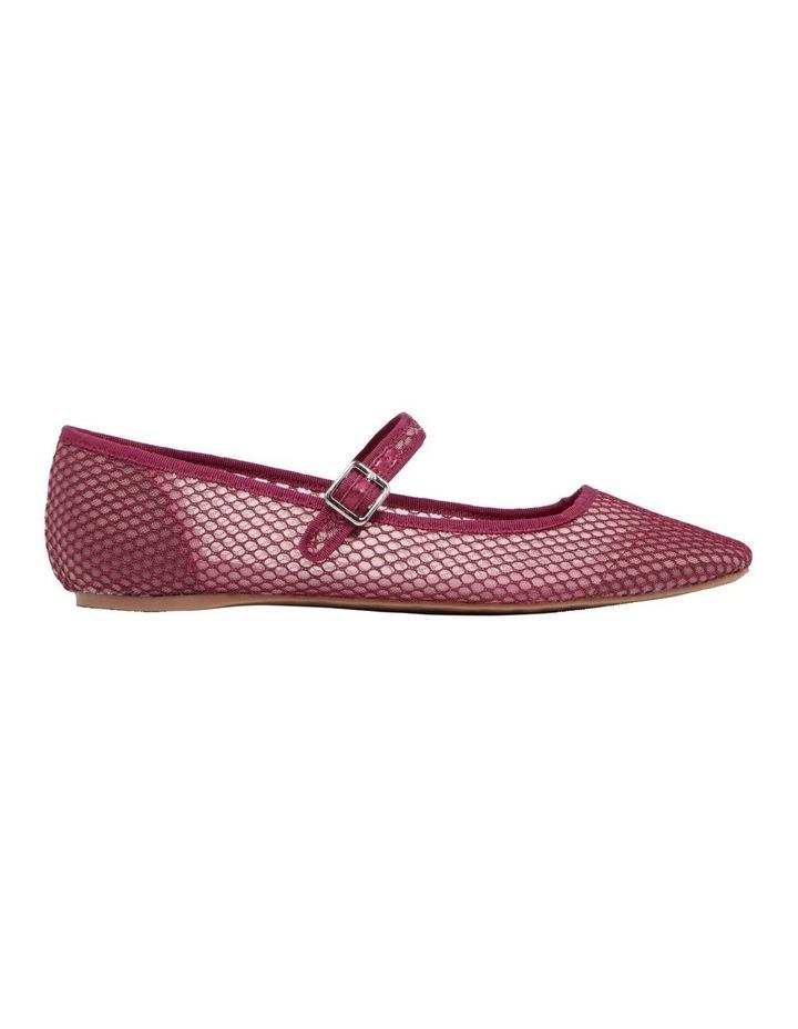 Nine West Lilop Mesh Mary Jane Flat Ballet in Red 5.5