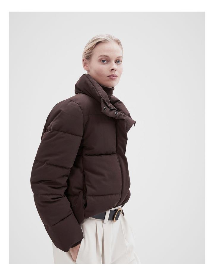 Unison Recycled Puffer Jacket in Chocolate 4
