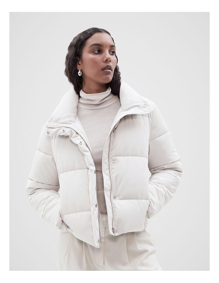 Unison Recycled Puffer Jacket in Cream 10