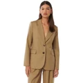 Forever New Harley Two Button Wool Blazer in Caramel 14