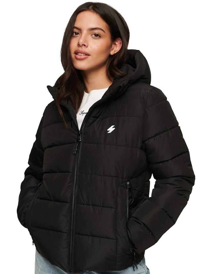 Superdry Hooded Sports Puffer Jacket in Black 10