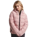 Superdry Hooded Sports Puffer in Blush Pink 8