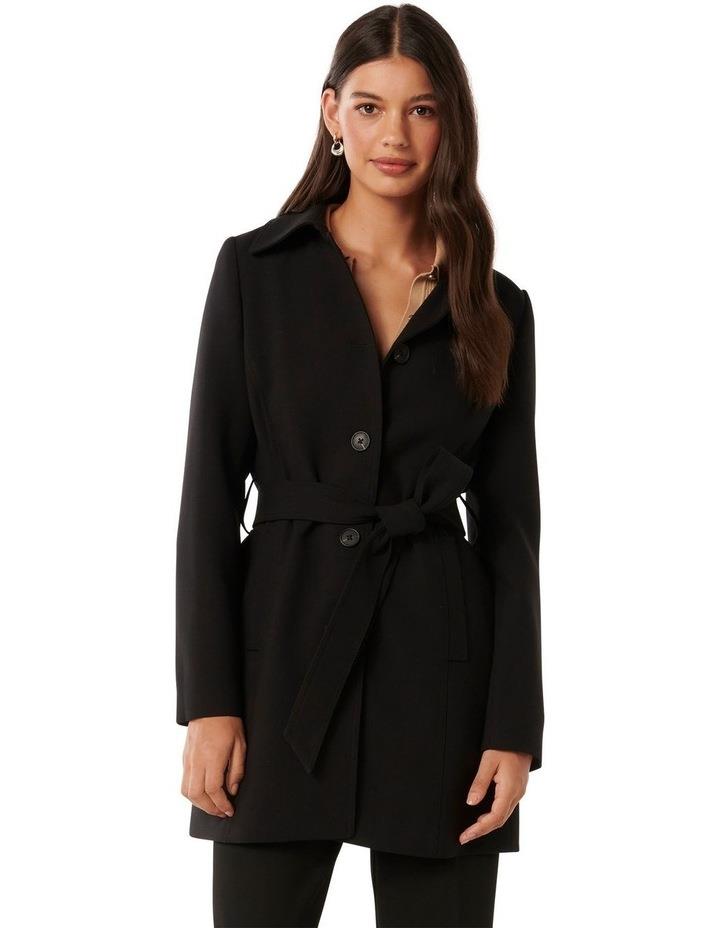 Forever New Martha Mac Trench Coat in Black 14